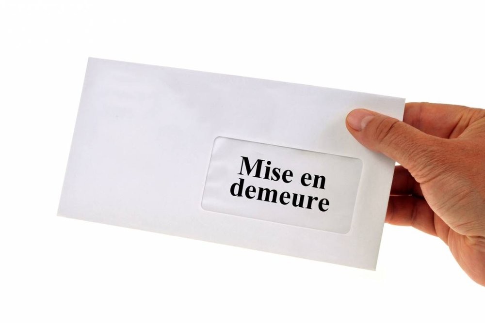 Lettre de mise en demeure adressée à la collectivité dans le cadre d'un droit de délaissement