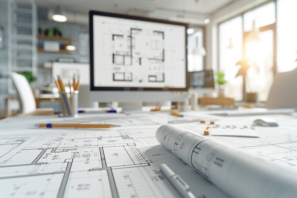 Comparaison entre un plan d'esquisse, un plan de permis de construire et un plan d'exécution