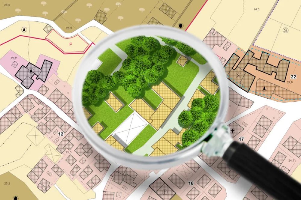 Extrait du Géoportail et du plan cadastral utilisé comme plan de situation pour un dossier de permis de construire