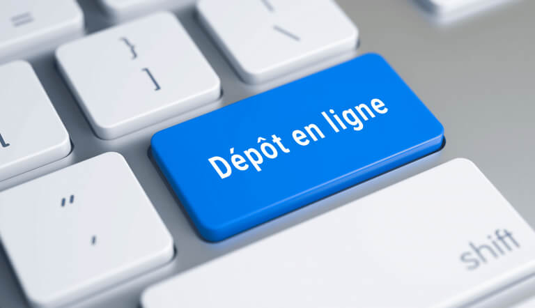 Interface du GNAU pour le dépôt dématérialisé d'un dossier d'urbanisme sur ordinateur