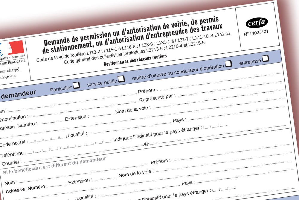 Demande de permission de voirie pour créer un accès véhicule avec abaissement de trottoir