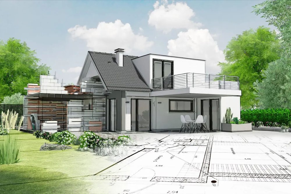 Maison conçue pour anticiper une extension future dès les plans initiaux