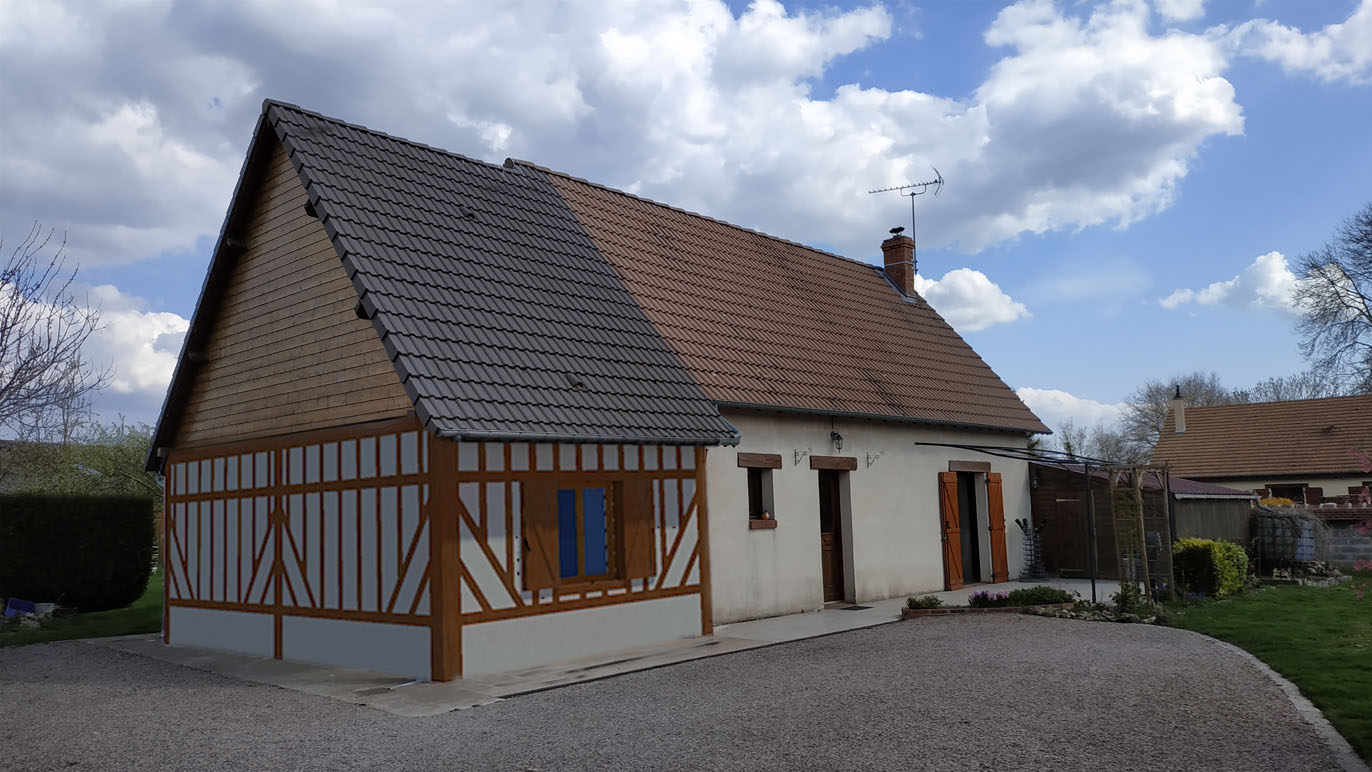 Extension d'une maison individuelle à Saint Aubin du Thenney - déclaration préalable