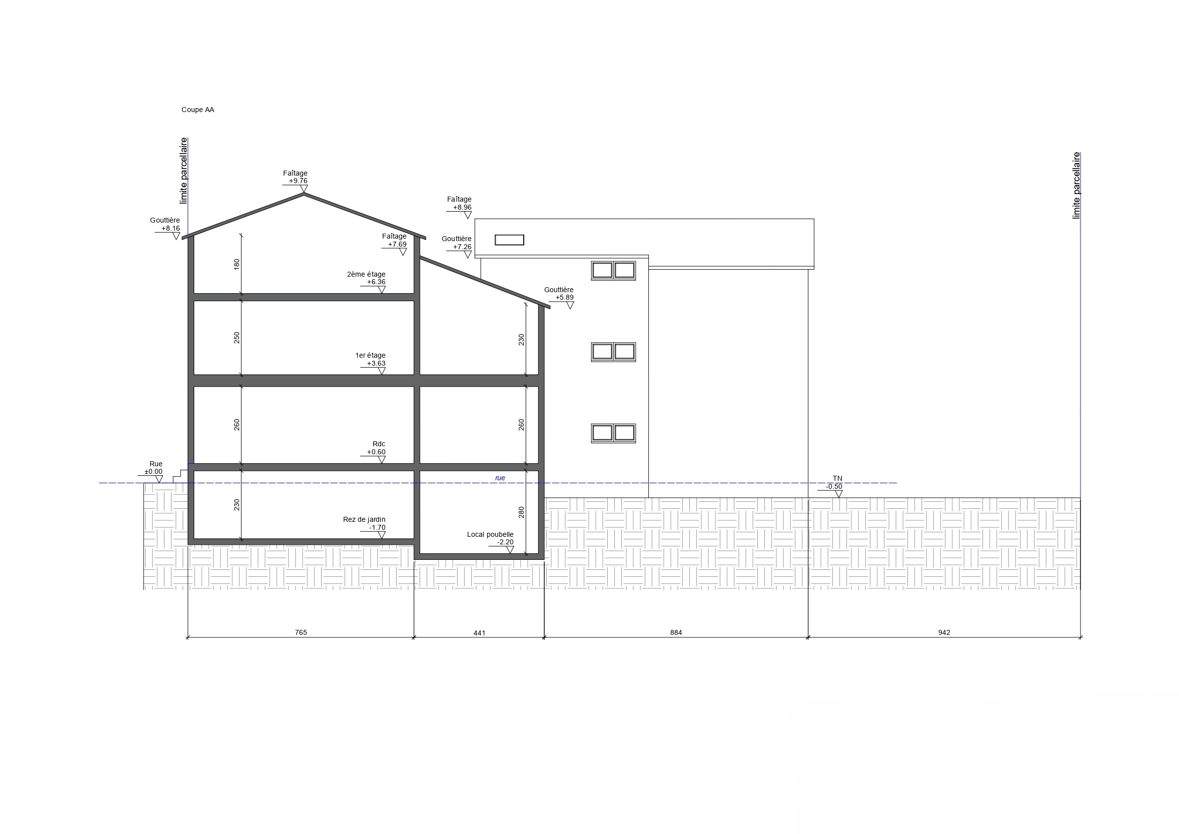 Construction d'un immeuble d'habitation à Saint Denis - permis de construire