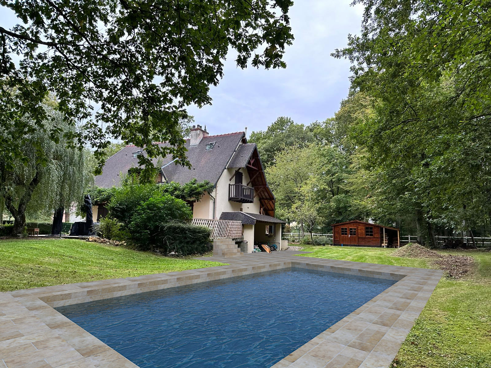 Construction d'une piscine entérrée à Houlbec Cocherel - déclaration préalable