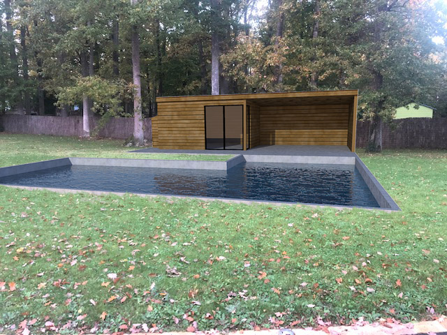 Construction d'une piscine entérrée à Houlbec Cocherel - déclaration préalable