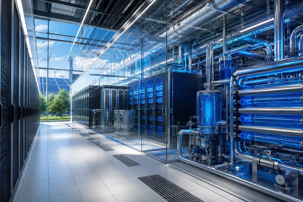 Système de refroidissement et de ventilation d'un data center intégré à la conception du bâtiment